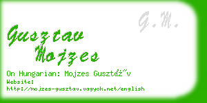 gusztav mojzes business card